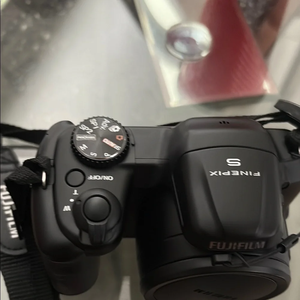 Fujifilm Black Digital Camera with Ergonomic Grip and Large Lens Mount